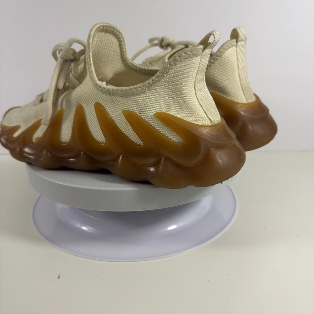 Mako Air Mens Knit Sneakers Cream Gum Sculptural Mesh Running Shoes Size 12M - Picture 9 of 13
